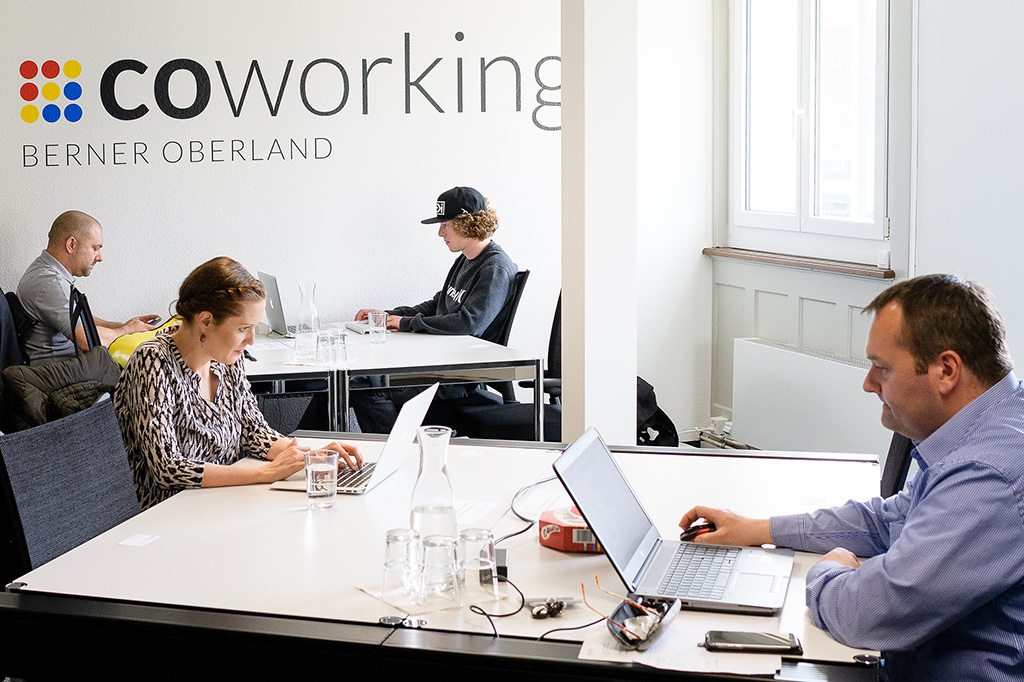 Coworking Berner Oberland - flexible Arbeitsplätze für digitale Nomaden, freelancer, Startup, Kleinunternehmen oder Homeworker